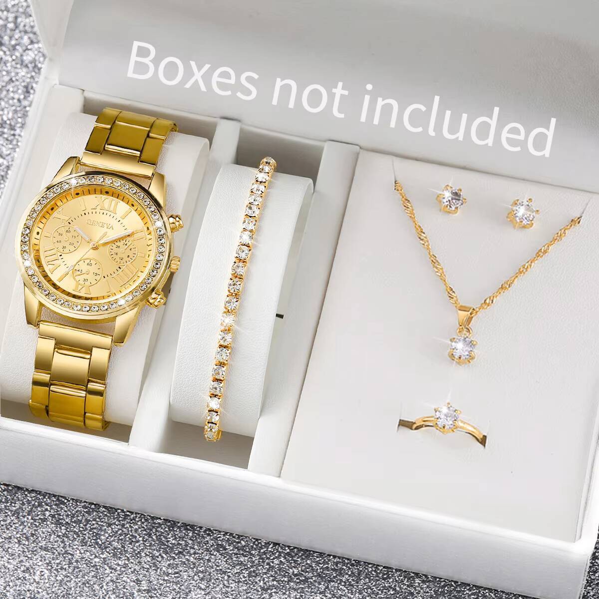 Mystery Jewelry Jar Watches - 6 adet/takım moda taklidi kadın saatler