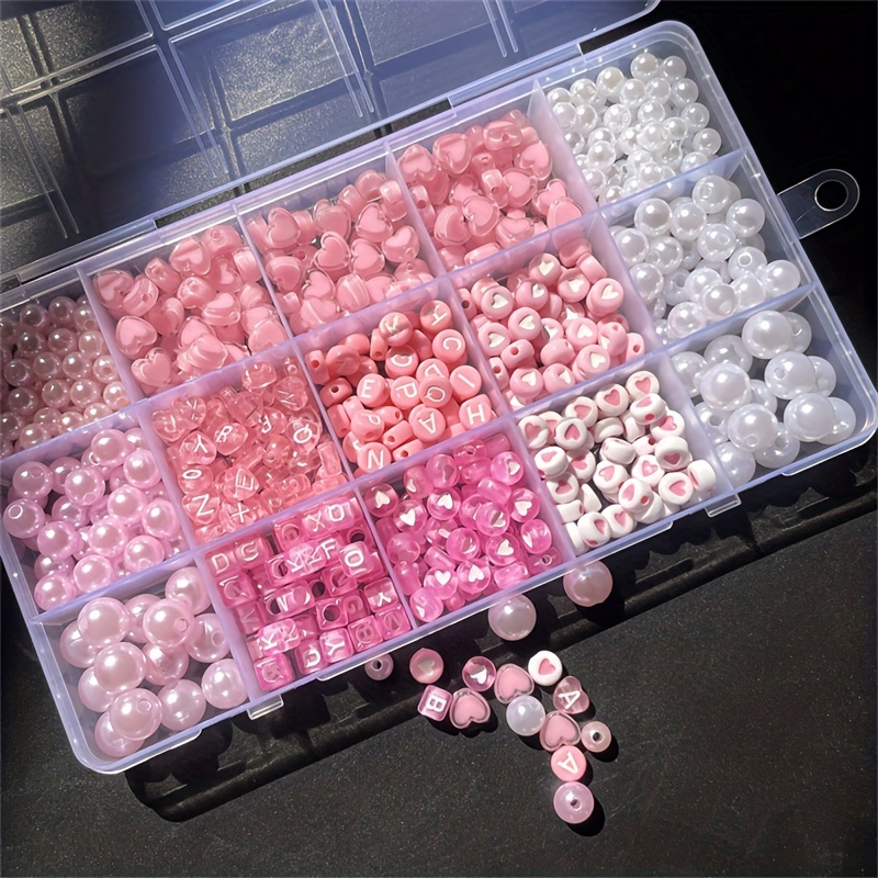 Fine Jewelry & Watches Photos - 10 Parçalı Pembe Alfabe Kutusu, Akrilik