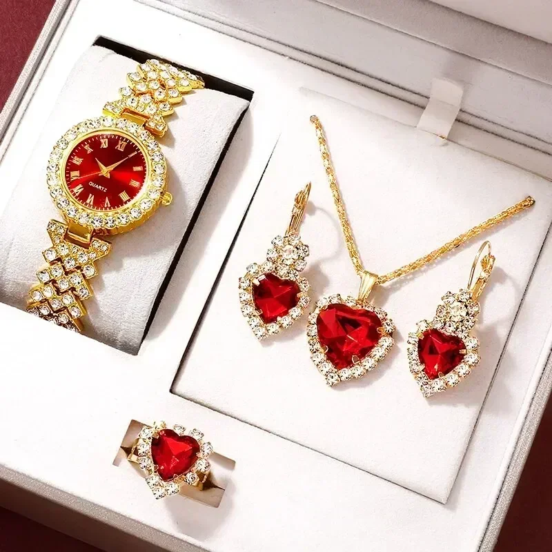 Mystery Jewelry Jar Watches - Altın Lüks Saat Kadın Yüzük Kolye