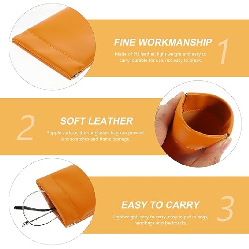 Jewelry Eyewear Watches & Accessories - 3'lü Paket PU Deri Saklama Çantası,