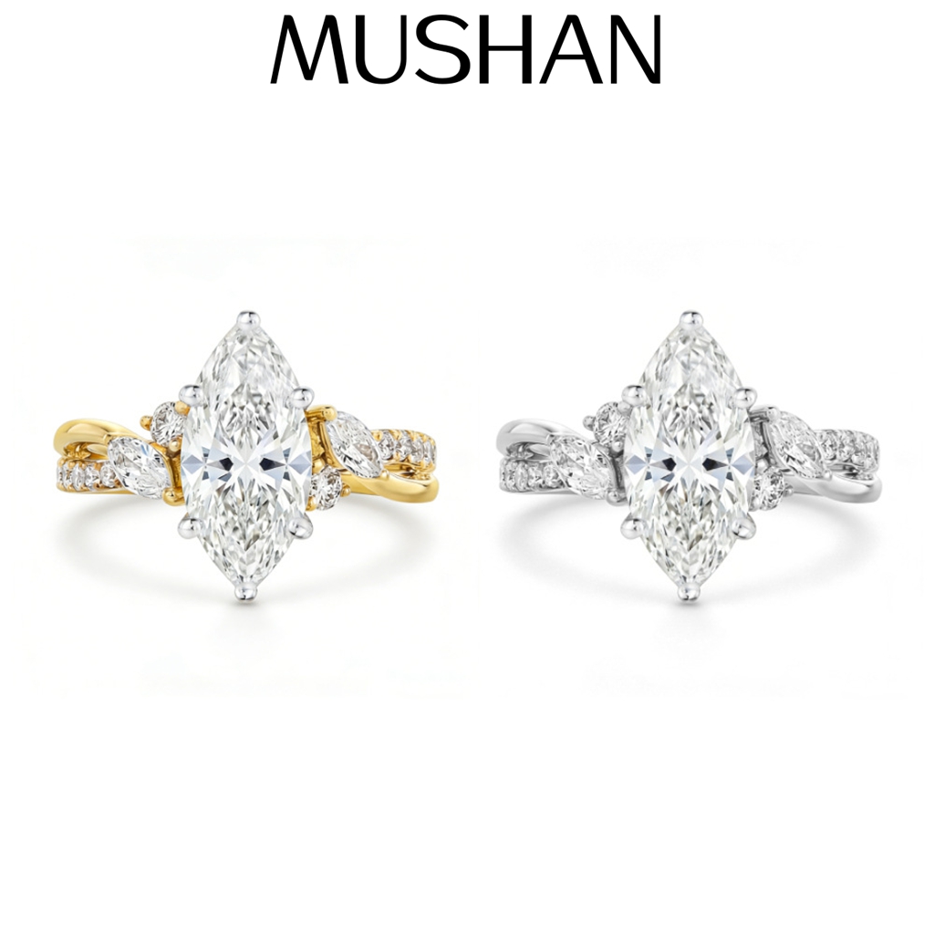 Moissanite Ring - MUSHAN Özel Tasarım Takı 925 Ayar