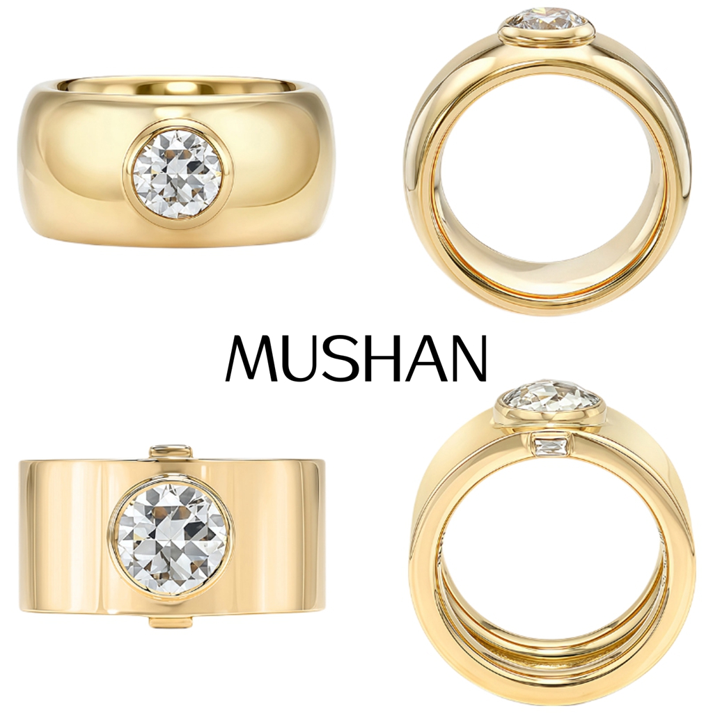 Moissanite Ring - MUSHAN Özel Tasarım Takı 925 Ayar