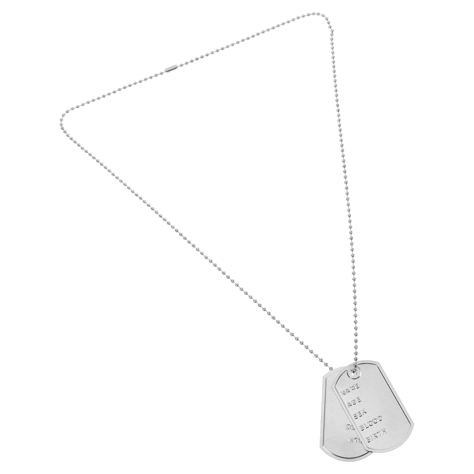 Mens Dog Tag Necklace - 1 takım Cosplay köpek künyeleri kolye
