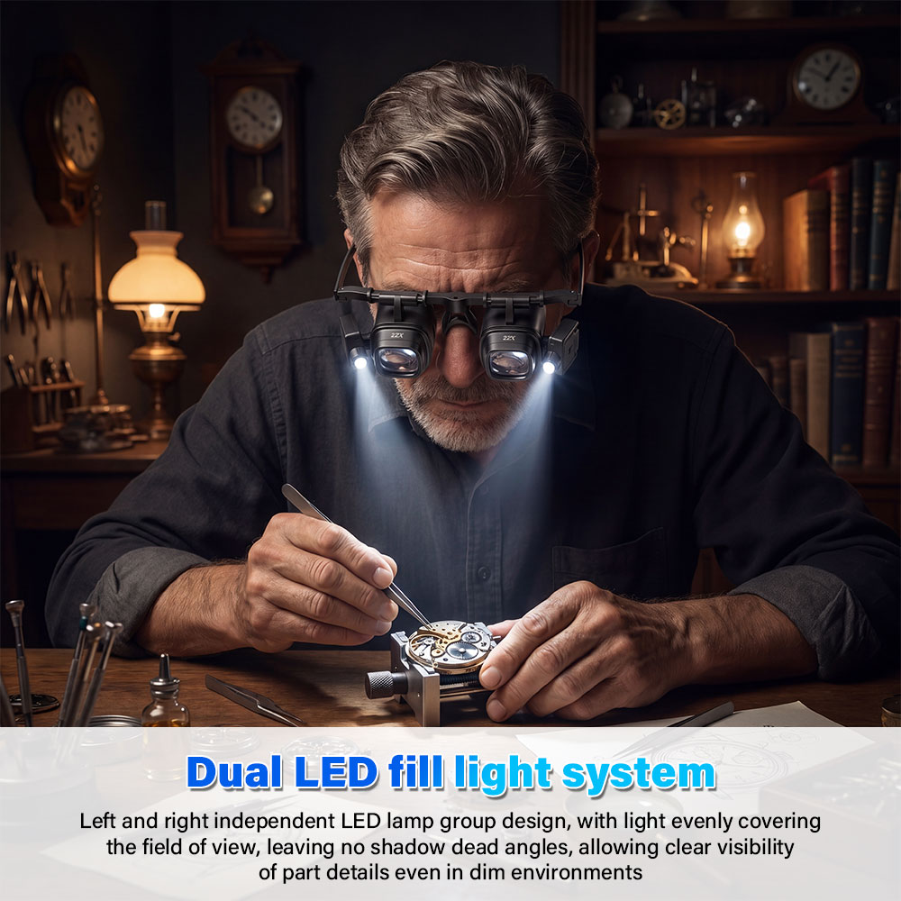 Jewelry Eyewear Watches & Accessories - Taşınabilir 2X-24X Kafa Bandı Büyüteç, Saat