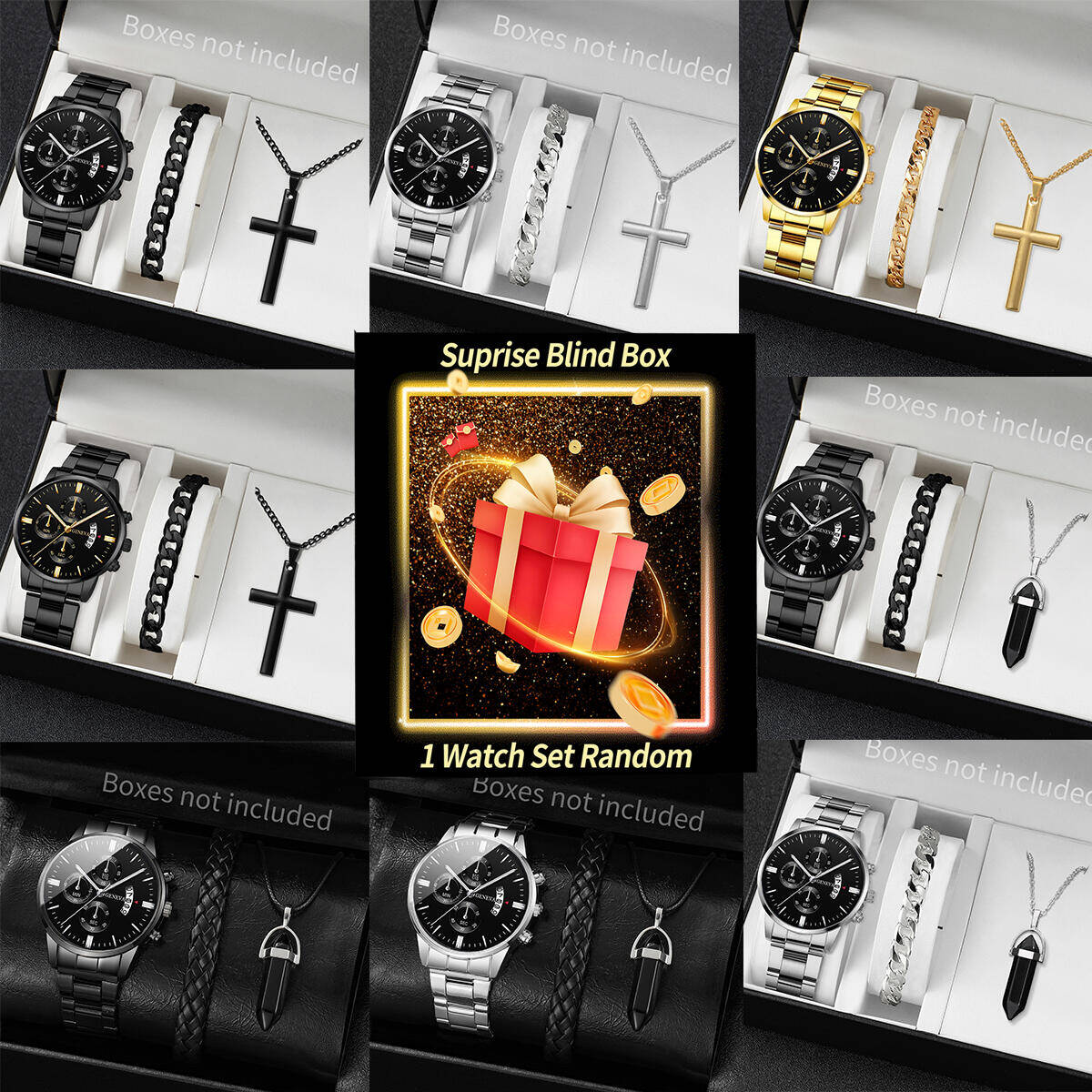 Jewelry Watches & Accessories - Sürpriz Gizemli Saat Kör Kutu-3 Adet/takım