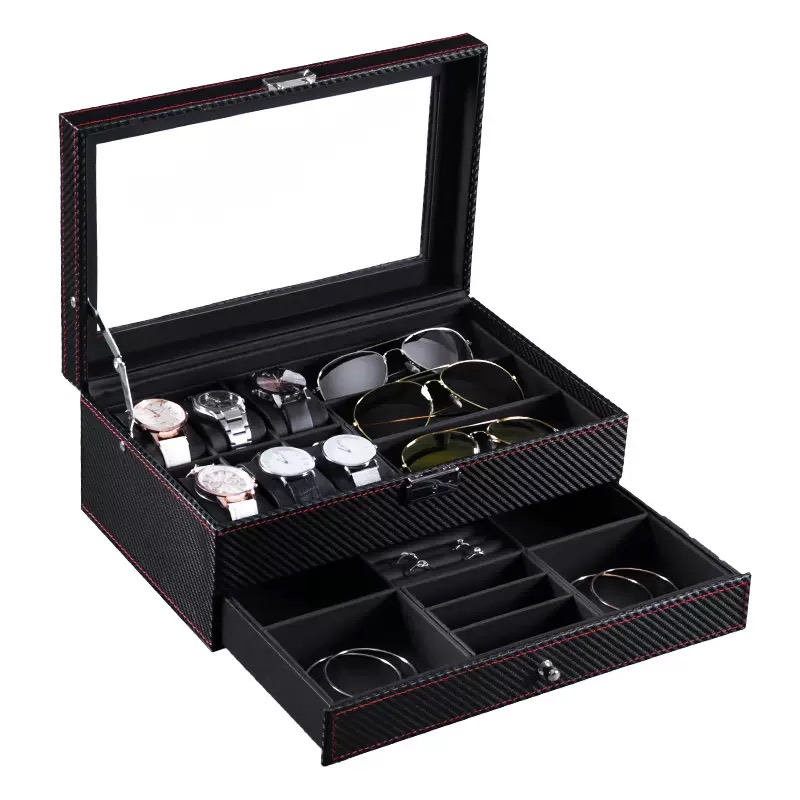 Jewelry Eyewear Watches & Accessories - Saat Saklama Kutusu – Karbon Desenli