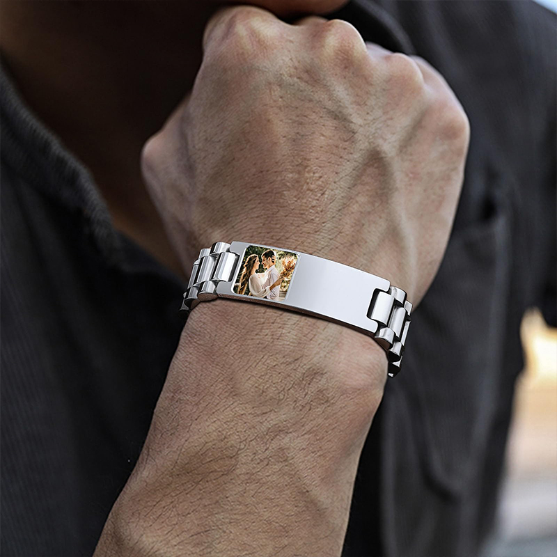 Özel Resim Metin Bilezik saat  - Jewelry Watches Men incelemesi ve fiyatı