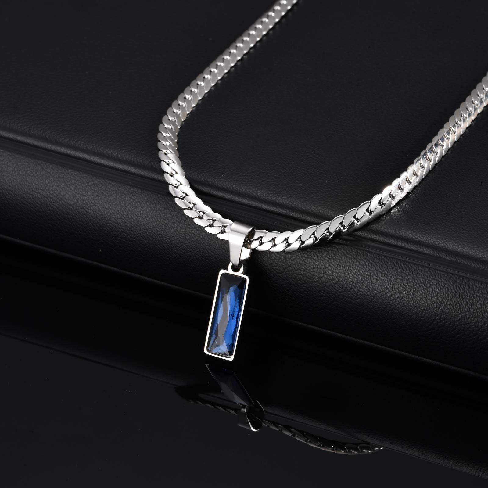 Deniz Mavisi Geometrik Kolye K - Mens Dog Tag Necklace incelemesi ve fiyatı