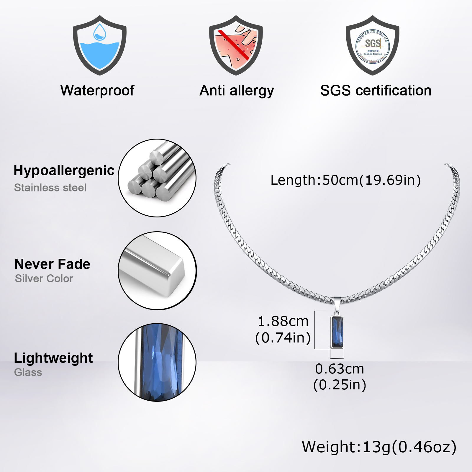Deniz Mavisi Geometrik Kolye K - Mens Dog Tag Necklace incelemesi ve fiyatı