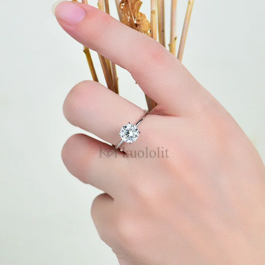 1CT‑2CT Yuvarlak Kesim 8.0mm D - Moissanite Ring incelemesi ve fiyatı
