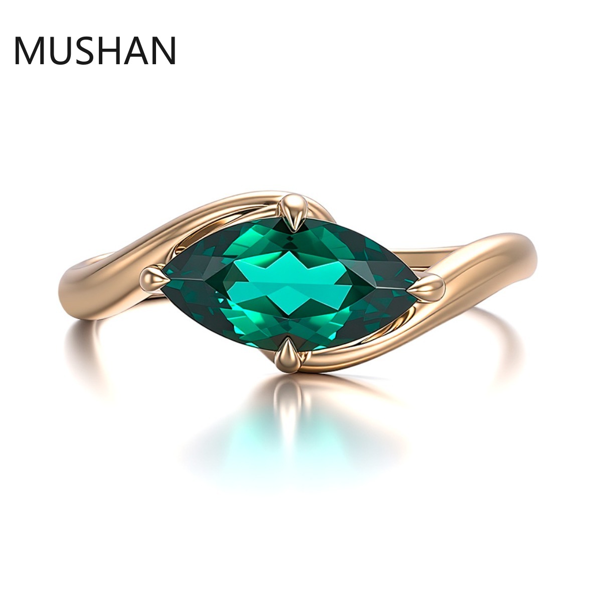 MUSHAN Lüks Özel Tasarım 14K 1 - Moissanite Ring incelemesi ve fiyatı