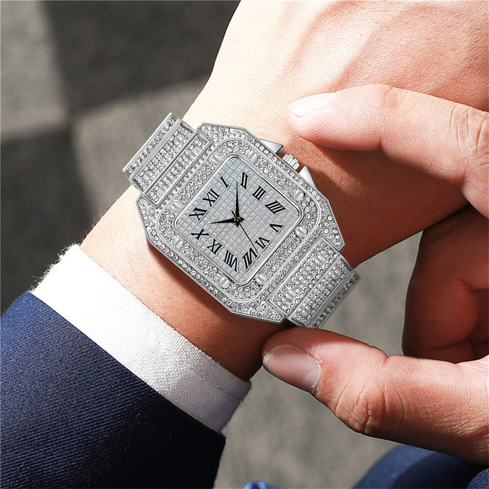 4 Parça Moda Buzlu Kare Erkek  - Mystery Jewelry Jar Watches incelemesi ve fiyatı