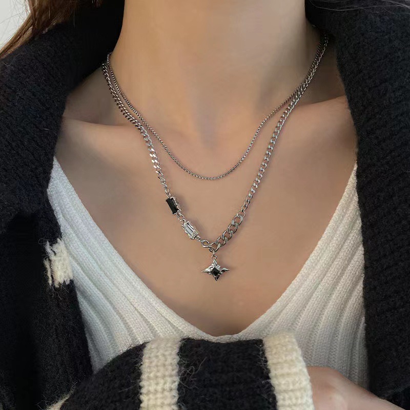 Punk Paslanmaz Çelik Yıldız Ge - Mens Dog Tag Necklace incelemesi ve fiyatı