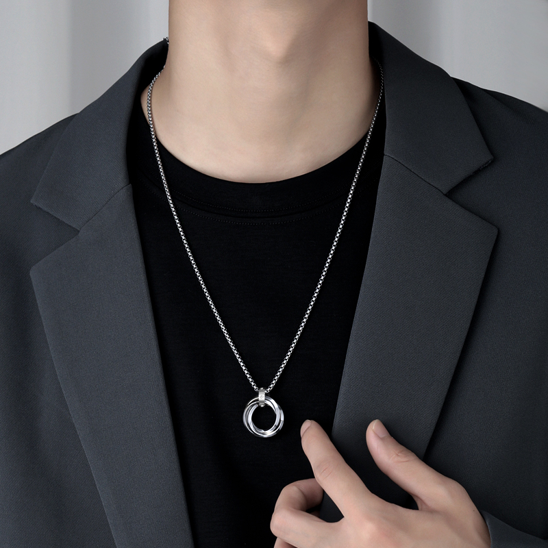 Moda Erkek Kolye 3 Yuvarlak Yü - Mens Dog Tag Necklace incelemesi ve fiyatı