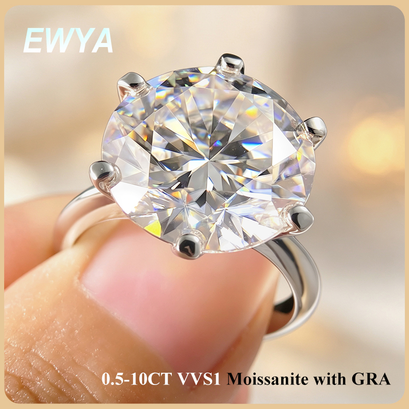 EWYA GRA Sertifikalı 0.5-10CT  - Moissanite Ring incelemesi ve fiyatı