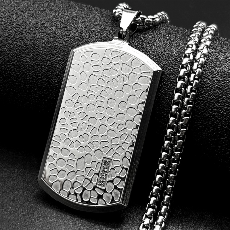 Retro Paslanmaz Çelik Düzensiz - Mens Dog Tag Necklace incelemesi ve fiyatı