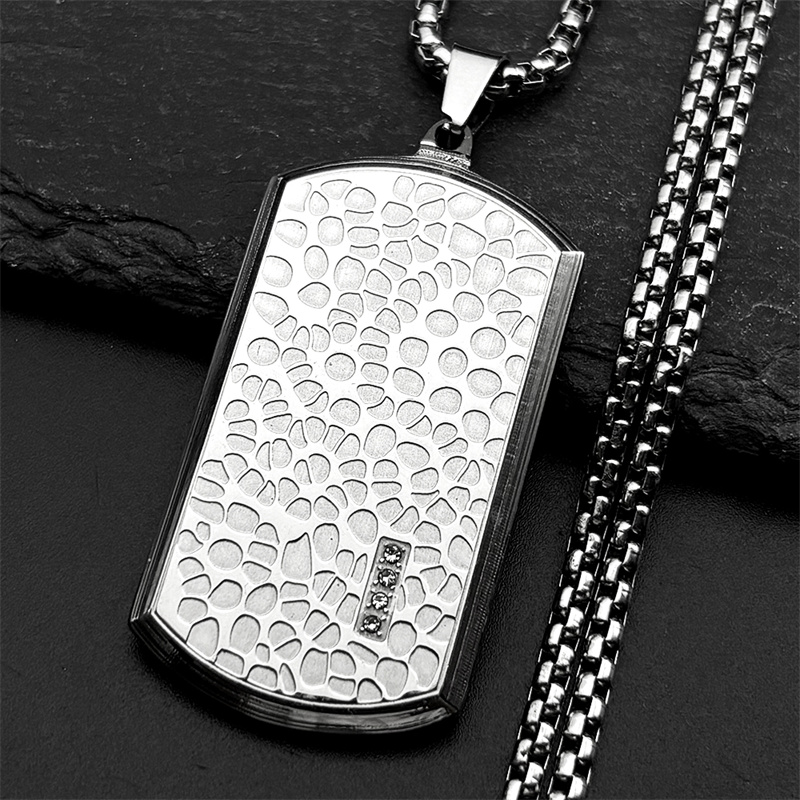 Retro Paslanmaz Çelik Düzensiz - Mens Dog Tag Necklace incelemesi ve fiyatı