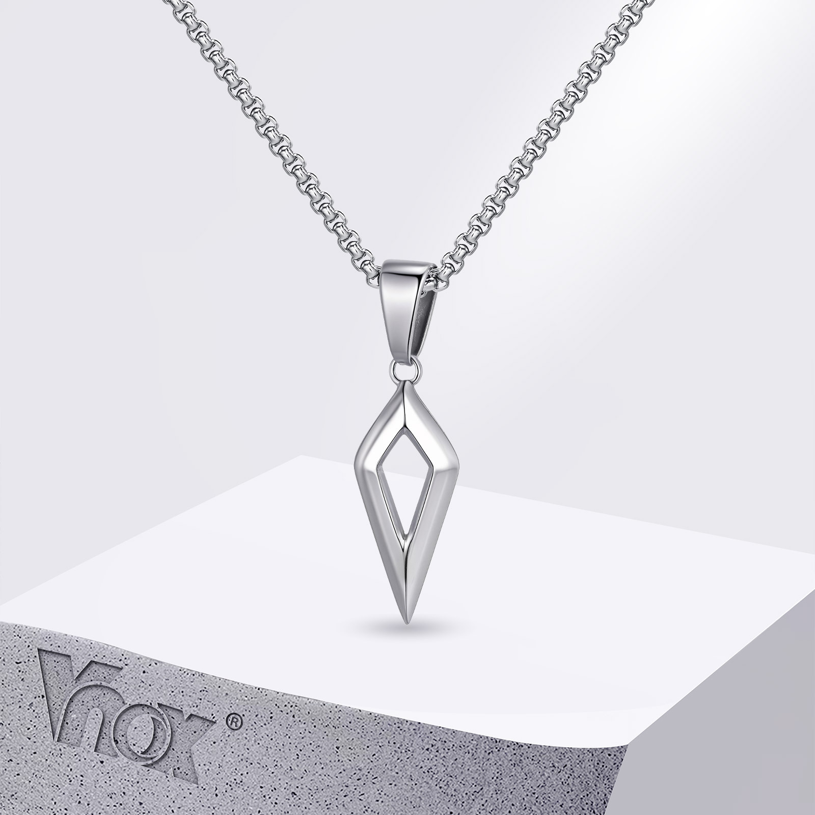 Vnox Paslanmaz Çelik Dikey Çub - Mens Dog Tag Necklace incelemesi ve fiyatı